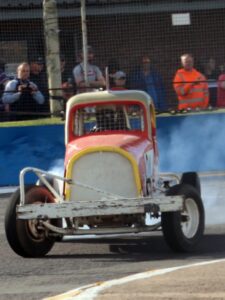 Gold top stock car of Jim Esau 244